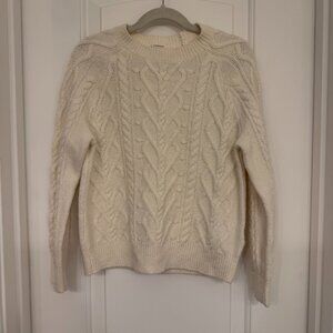 Crewcuts Girls Cable Knit Sweater Size M 9-10 Cream Ivory